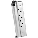 Ed Brown Magazine, 38 Super, 9 Rounds, Fits 1911, Includes 1 Thick and 1 Thin Base Pad, Stainless, Silver 849-38 - Ed Brown