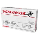 WINCHESTER AMMO 7.62x51mm 149Gr M80 FMJ 20rd Box Rifle Ammo (WM80) - Winchester