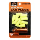 WALKER'S GAME EAR 7 Pairs Yellow Foam Plugs with Black Aluminum Carry Canister (GWP-PLGCAN-YL) - Walkers Game Ear