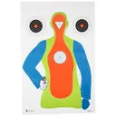 Action Target PR-B21E, High Visibility Fluorescent Target, Black/Orange/Blue/Green, 23"x35", 100 Per Box PR-B21E-100 - Action Target