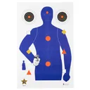 Action Target SSO-99, Sheriff's Office Sarasota Co. (FL) Modifies B21E Target With Vital Anatomy, Blue/Red/Gold/Black, 23"x35", 100 Per Box SSO-99-100 - Action Target