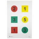 Action Target DT-4A, Discretionary Command Training Target, Black/Blue/Red/Yellow, 23"x35", 100 Per Box DT-4A-100 - Action Target