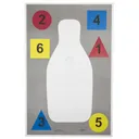 Action Target DT-ANTQ-A Anatomy And Command Training Multi Purpose Target, FBI-Q Target, Vital Anatomy And Shapes, Black/Red/Blue/Yellow, 23"x35", 100 Per Box DT-ANTQ-A-100 - Action Target
