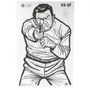Action Target ICE-QT, Immigration And Customs Enforcement Target, 2009 Version, Ivory/Black, 23"x35", 100 Per Box ICE-QT(2009)-100 - Action Target