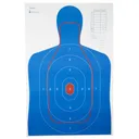 Action Target RC-B27E-Q, B-27E And FBI Q Combination Target, Blue/Red, 23"x35", 100 Per Box RC-B27E-Q-100 - Action Target