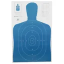 Action Target B-27E Economy Target, Blue Silhouette Cut Off Below Ring 7, 23"x35", 100 Per Box B-27EBLUE-100 - Action Target