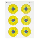 Action Target PR-BE6, High Visibility Fluorescent 6 Bull's-EyeTarget, Black/Red/Yellow, 17.5"x23", 100 Per Box PR-BE6-100 - Action Target