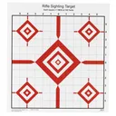 Action Target SI-13, Advanced Rifle Sighting Target, 1.047 Inch Grid Pattern, Black/Red, 14"x15", 100 Per Box SI-13-100 - Action Target