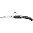 Cold Steel Kudu, Folding Knife, Silver, Plain Edge, Clip Point, 4.25" Blade, Polished Finish, 5Cr15MoV, Black Handle CS-20KK - Cold Steel