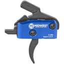 Midwest Industries Enhanced Single Stage Curved Trigger, Blue Finished, 3.5 lb, Drop-In MI-TRIGGER-C - Midwest Industries
