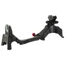 Birchwood Casey Bravo Shooting Rest, Non-Slip Rubber Stock Rest, Adjustable Leveling Feel, Ambidextrous Controls, Fits High Capacity Magazines for AK's and AR's, Rigid Steel Frame, Black/Red BC-BSR - Birchwood Casey
