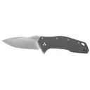 Kershaw Eris, Folding Knife, 8CR13MOV, Stonewashed, Plain, Modified Drop Point, Flipper, FRAME Lock, Reversible Carry, 3", Steel, Titanium Carbo-Nitride 1881 - Kershaw
