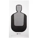 Action Target TQ-19, Standard Qualification Target, 25-Yard Silhouette In Black And Gray, 24"x45", 100 Per Box TQ-19-100 - Action Target
