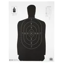 Action Target B-34 Qualification Target, 25 Yard Reduction Of B-27 Police Silhouette, Black, 17.5"x23", 100 Per Box B-34-100 - Action Target