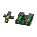 Hi-Viz LiteWave H3 Tritium/Litepipe Night Sights, Fits Springfield XD/XDS/XDE/XDM, Green Front w/Orange Front Ring, Green Rear XDN521 - HIVIZ