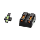 Hi-Viz LiteWave H3 Tritium/Litepipe Night Sights, Fits All Kimber 1911 Models with Fixed Sights, Green Front w/White Front Ring, Orange Rear, Does Not Fit Kimber Micro KBN421 - HIVIZ