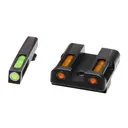 Hi-Viz LiteWave H3 Tritium/Litepipe Night Sights, Fits Glk 9/40SW/357Sig, Green Front w/White Front Ring, Orange Rear GLN425 - HIVIZ