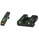 Hi-Viz LiteWave H3 Tritium/Litepipe Night Sights, Fits Glk 9/40SW/357Sig, Green Front w/Orange Front Ring, Green Rear GLN525 - HIVIZ