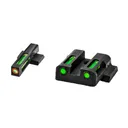 Hi-Viz LiteWave H3 Tritium/Litepipe Night Sights, M&P Shield 9MM, 40S&W and 45 Calibers, Green Front w/Orange Front Ring, Green Rear MPSN521 - HIVIZ