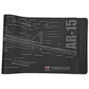 TekMat AR-15 Cutaway Mat, 12"x36", Black, Includes Small Microfiber TekTowel, Packed In Tube TEK-R36-AR15-CA - TekMat