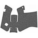 TALON Grips Inc Rubber, Grip, Adhesive Grip, Fits Glock 19X, Gen 5 MOS 45 (No Backstrap), 17, 22, 24, 31, 34, 35, 37, Gen5 (No Backstrap), Black 379R - TALON Grips