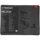 TekMat Ultra Mat, Springfield Hellcat, Cleaning Mat, Thermoplastic Surface Protects Gun From Scratching, 1/4" Thick, 15"X20", Tube Packaging, Black TEK-R20-HELLCAT - TekMat