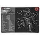 TekMat Sig P238 Pistol Mat, 11"x17", Black, Includes Small Microfiber TekTowel, Packed In Tube TEK-R17-SIGP238 - Tekmat