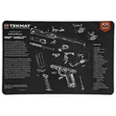 TekMat S&W M&P SHIELD Pistol Mat, 11"x17", Black, Includes Small Microfiber TekTowel, Packed In Tube TEK-R17-SW-MP-SHIELD - Tekmat