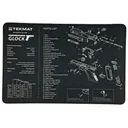 TekMat Pistol Mat For Glock, 11"x17", Black, Includes Small Microfiber TekTowel, Packed in Tube TEK-R17-GLOCK - Tekmat