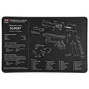 TekMat Pistol Mat For Glock 42/43, 11"x17", Black, Includes Small Microfiber TekTowel, Packed In Tube TEK-R17-GLOCK-42-43 - Tekmat