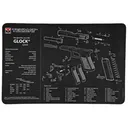 TekMat Pistol Mat For Glock Gen 4, 11"x17", Black, Includes Small Microfiber TekTowel, Packed In Tube TEK-R17-GLOCK-G4 - Tekmat