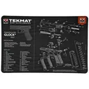TekMat Pistol Mat For Glock Gen 5, 11"x17", Black, Includes Small Microfiber TekTowel, Packed In Tube TEK-R17-GLOCK-G5 - Tekmat