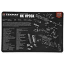 TekMat Pistol Mat For Heckler & Koch VP9SK, 11"x17", Black, Includes Small Microfiber TekTowel, Packed In Tube TEK-R17-HK-VP9SK - Tekmat