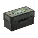 Frankford Arsenal Hinge-Top Ammo Box, 509, 50 Rounds, Fits 22-250 Remington, 243 Winchester, 308 winchester and 7mm-08, Smoke Gray, Plastic 1083788 - Frankford Arsenal