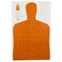 Action Target B-27E Economy Target, Orange Silhouette Cut Off Below Ring 7, 23"x35", 100 Per Box B-27EORANGE-100 - Action Target