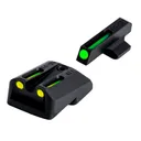 TRUGLO TFO Green Front/Yellow Rear Handgun Set for 1911 with Novak Cut .270/.500 (TG131NT4Y) - Truglo