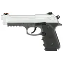 Crosman Mako CO2 Powered Blowback BB Pistol, Semi Automatic, Silver Metal Slide and Steel Barrel, 20 Round Drop Out Magazine, Fiber Optic Sights, 450 Feet Per Second CM9B - Crosman