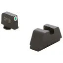 AmeriGlo Pistol Sight, Fits All Glocks Except 42/43, Green Tritium White Outline Front Black Rear, Tall Suppressor Set GL-411 - Ameriglo
