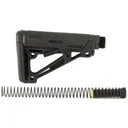 Hogue OverMolded Collapsible Stock Assembly, Fits AR-15/M16, Includes Mil-Spec Buffer Tube and Hardware, Black 15045 - Hogue