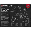 TekMat Ultra Mat, For Glock 42/43, Cleaning Mat, Thermoplastic Surface Protects Gun From Scratching, 1/4" Thick, 15"X20", Tube Packaging, Black TEK-R20-GLOCK-42-43 - TekMat