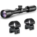 HAWKE Vantage 4-12x40 AO Mil-Dot Riflescope with Match Mount 1in Medium Weaver Scope Rings (14141+22113) - Hawke