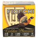 FIOCCHI Golden Pheasant 28Ga 3in #5 Nickel-Plated 25rd/Box Shotshell (283GP5) - Fiocchi