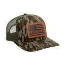 LEUPOLD Bottomland Leather Flag Camo/Green OS Trucker Hat (172600) - Leupold