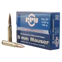 PPU Metric Rifle 8mm Mauser 198 gr Full Metal Jacket 20 Bx/ 10 Cs Ammo (PP8F) - Ppu (Prvi Partizan)