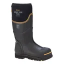 DRYSHOD Mens Steel-Toe Max Hi Black/Yellow Work Boot (STM-UH-BK) - Dryshod