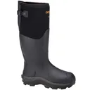 DRYSHOD Women's Haymaker Gusset Black/Orange Boots (HAYG-WH-BK) - Dryshod