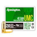 REMINGTON UMC .40 S&W 180gr FMJ 250/Box Mega Pack Handgun Ammo (23779) - Remington