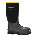 DRYSHOD Mens Steel-Toe Hi Black/Yellow Work Boot (STT-UH-BK) - Dryshod