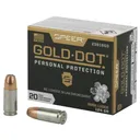 SPEER Gold Dot 9mm Luger 124Gr HP 20rd Box Ammo (23618GD) - Speer