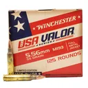 WINCHESTER AMMO USA Valor 5.56mm M193 55gr FMJ 125/Box Rifle Ammo (USA193125) - Winchester